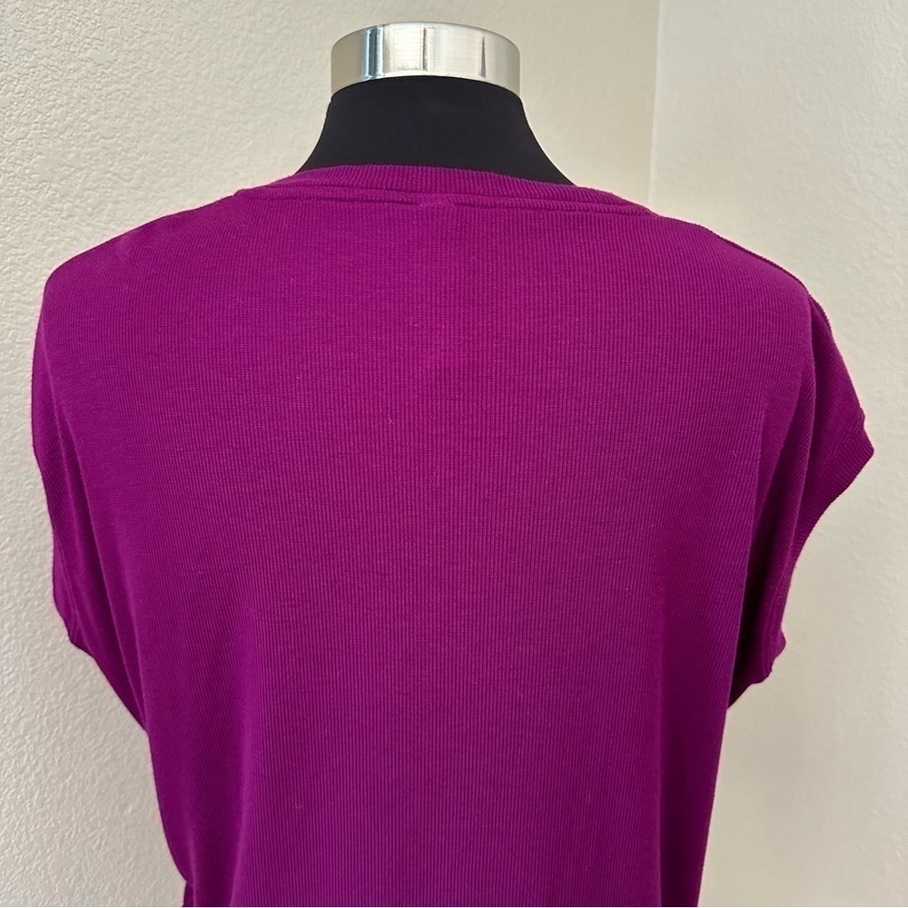 Athleta CLOUDLIGHT RIB STRATUS Exotic Fuchsia T-Shirt Size S - Picture 9 of 14